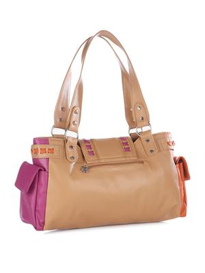 beige leatherette (pu) handbag - 1122140 - Standard Image - 2