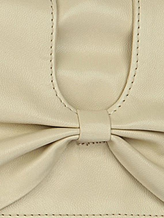 bow attached leatherette clutch bag - 1122463 - Zoom Image - 4