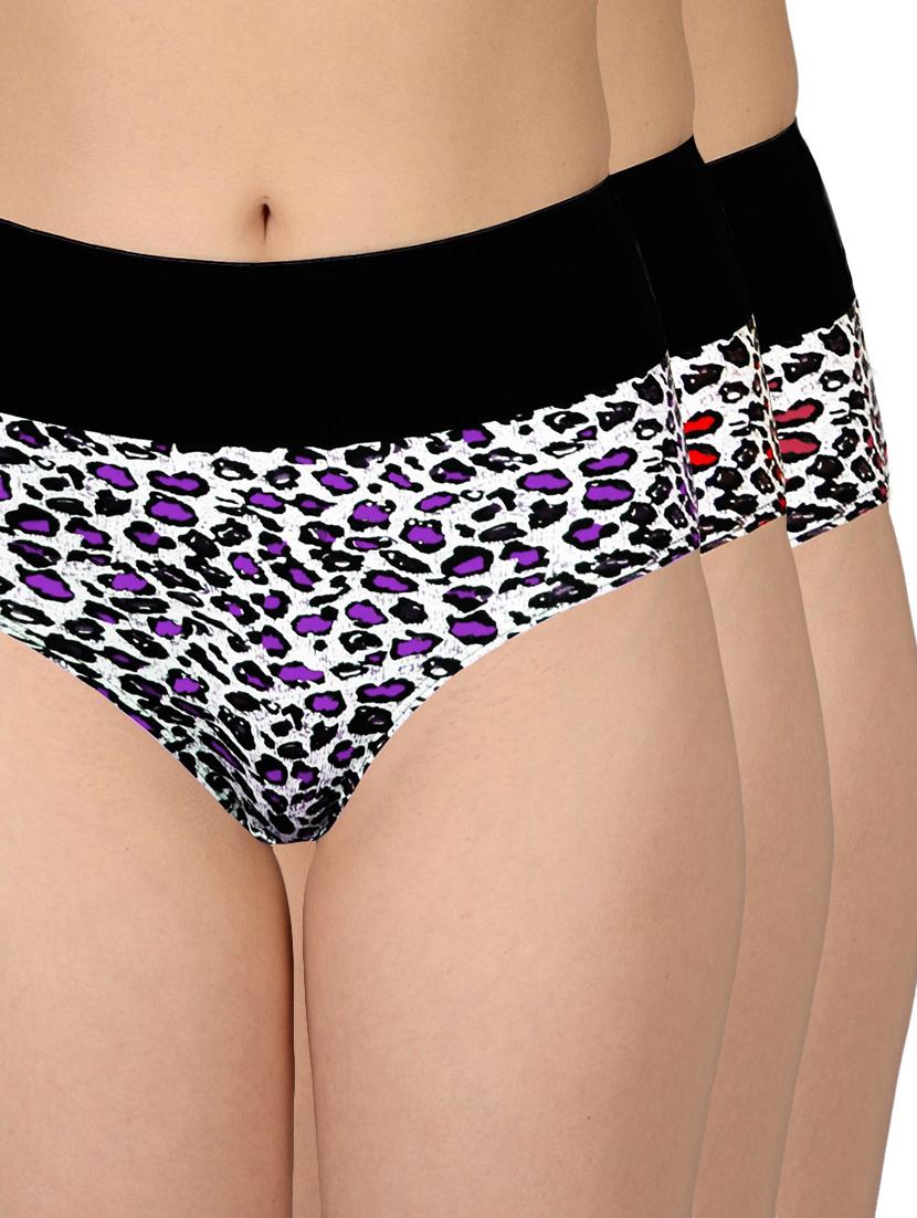multi colored cotton hipster animal print panty (set of 3) - 11236185 - Zoom Image - 1