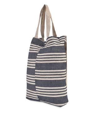 stone blue striped jute handbag - 1124601 - Standard Image - 2
