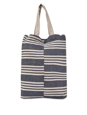 stone blue striped jute handbag - 1124601 - Standard Image - 6
