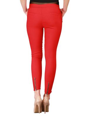 red cotton jeggings - 11249189 - Standard Image - 3