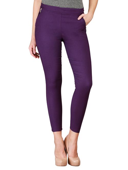 purple cotton jeggings - 11249190 - Standard Image - 1