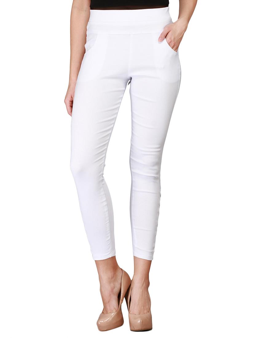 white cotton jeggings - 11249198 - Zoom Image - 1