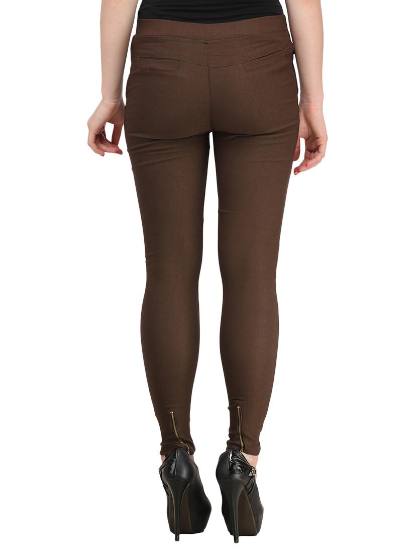 brown cotton jeggings - 11249237 - Zoom Image - 2
