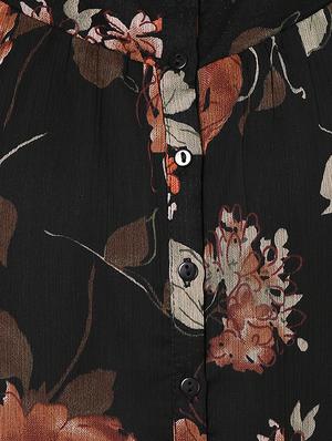 floral printed round neck polychiffon top - 1125089 - Standard Image - 5