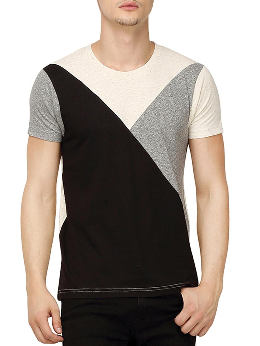 multi colour cotton color block t-shirt - 11251725 - Zoom Image - 1