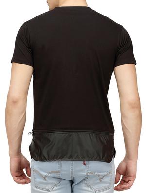 solid black cotton t-shirt - 11251805 - Standard Image - 3