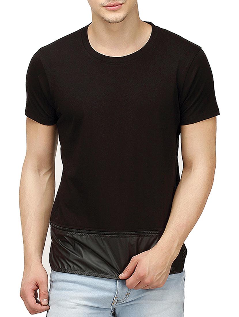 solid black cotton t-shirt - 11251805 - Zoom Image - 1