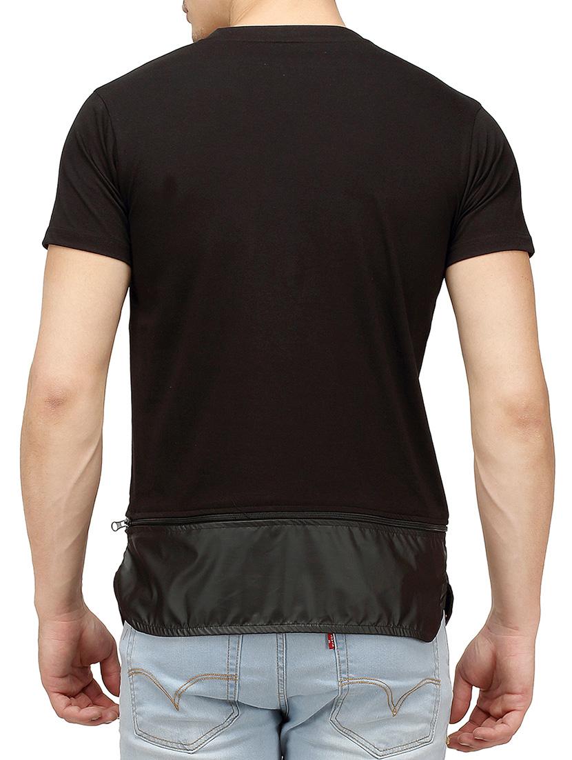 solid black cotton t-shirt - 11251805 - Zoom Image - 3