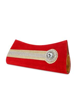 crystal strip embellished velvet clutch - 1125988 - Standard Image - 6
