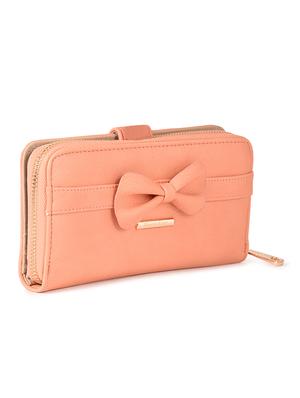 pink leatherette clutch - 11260427 - Standard Image - 5