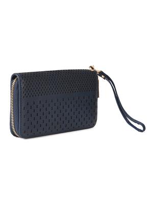 blue leatherette clutch - 11260433 - Standard Image - 5