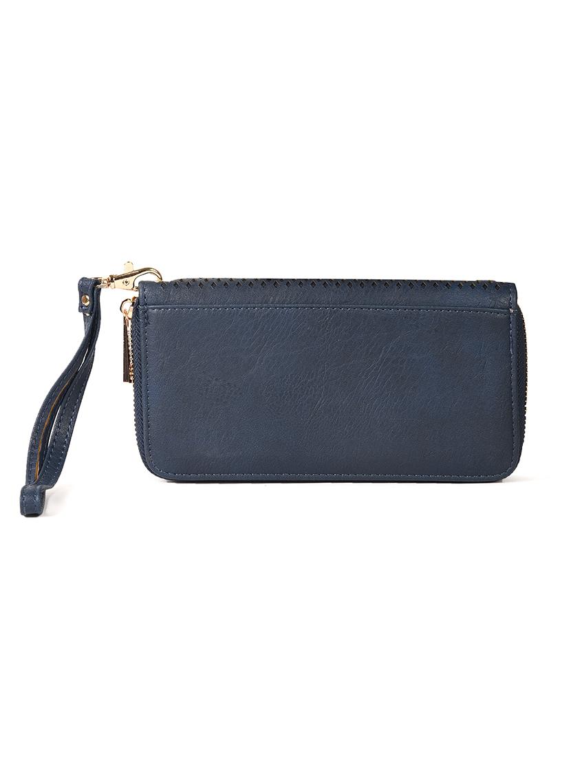 blue leatherette clutch - 11260433 - Zoom Image - 2