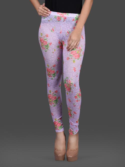 purple poly knit leggings - 1126261 - Standard Image - 1
