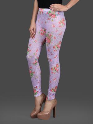 purple poly knit leggings - 1126261 - Standard Image - 2