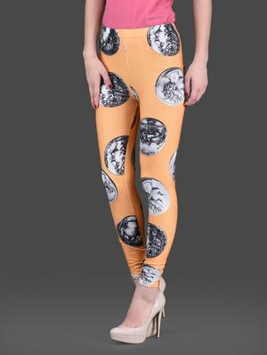 printed polyknit spandex leggings - 1126285 - Standard Image - 2