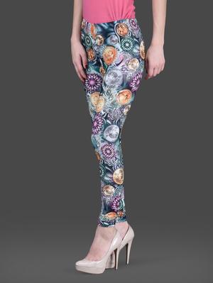 printed polyknit spandex leggings - 1126290 - Standard Image - 2