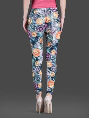 printed polyknit spandex leggings - 1126290 - Standard Image - 3
