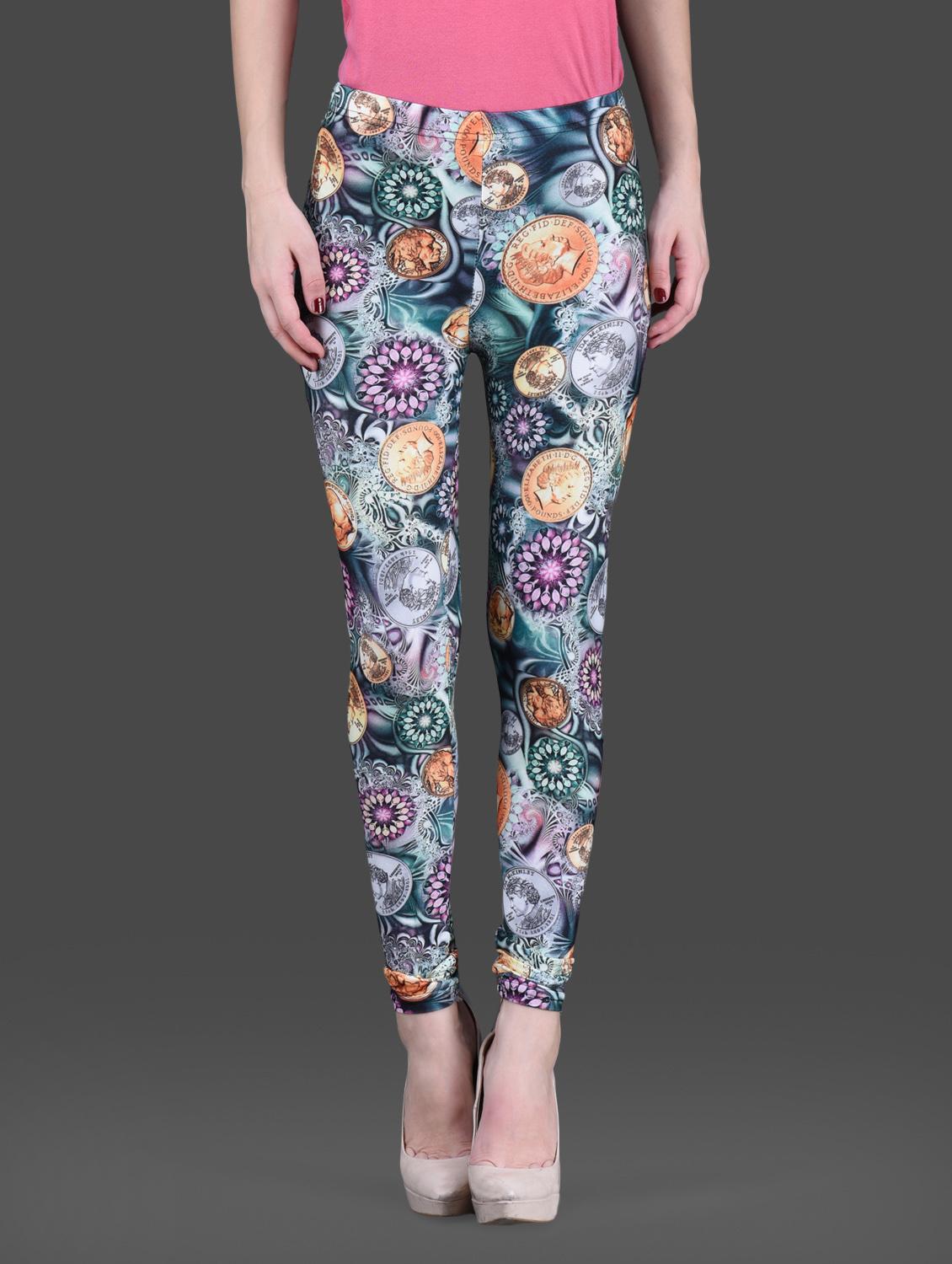 printed polyknit spandex leggings - 1126290 - Zoom Image - 1