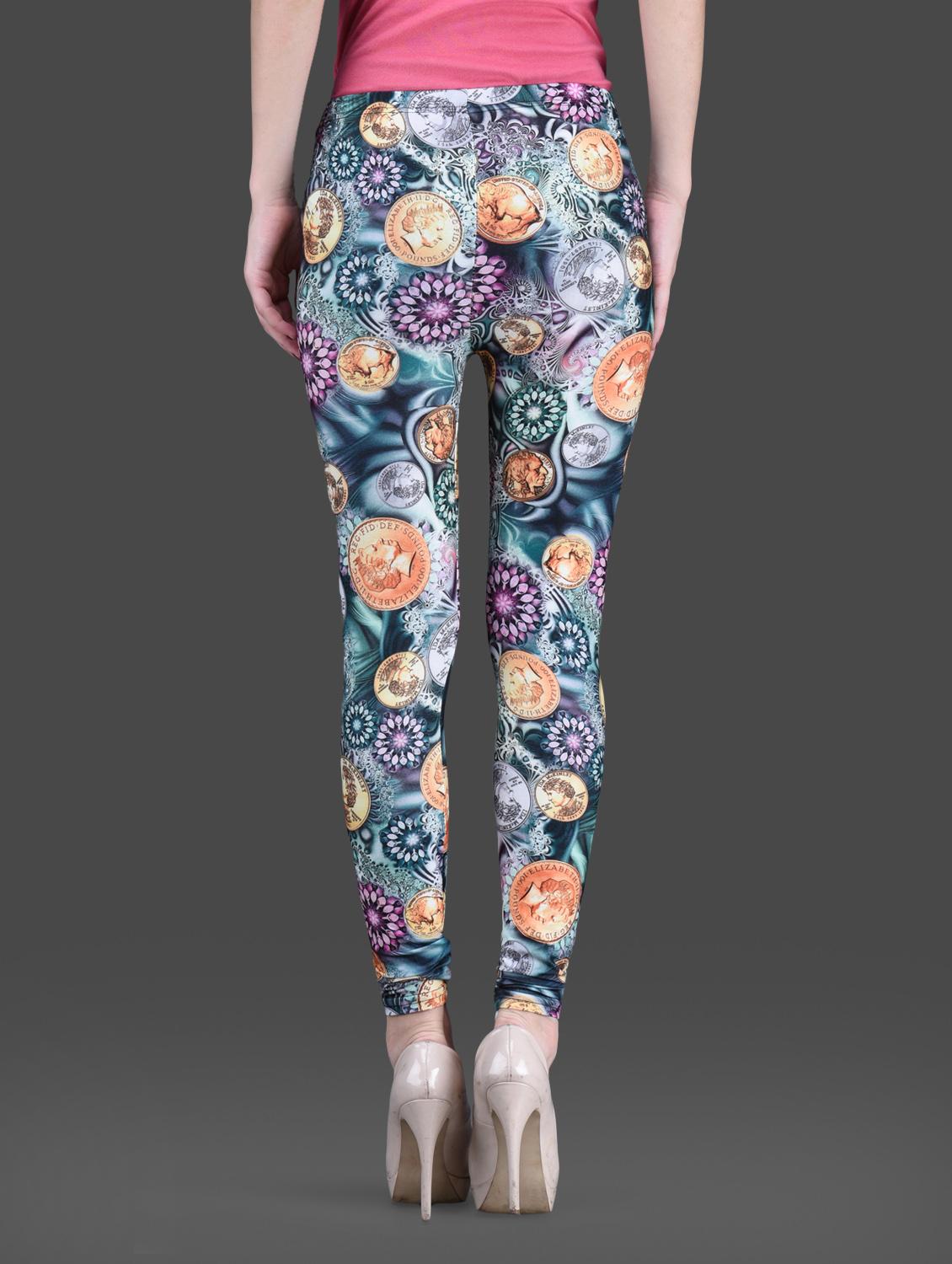 printed polyknit spandex leggings - 1126290 - Zoom Image - 3
