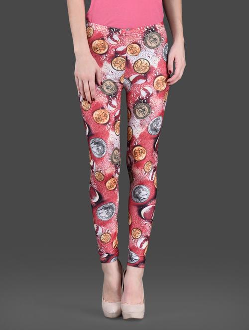 printed polyknit spandex leggings - 1126293 - Standard Image - 1