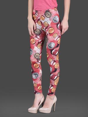 printed polyknit spandex leggings - 1126293 - Standard Image - 2