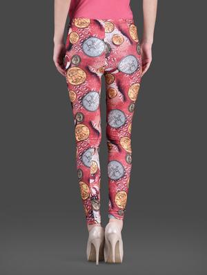 printed polyknit spandex leggings - 1126293 - Standard Image - 3