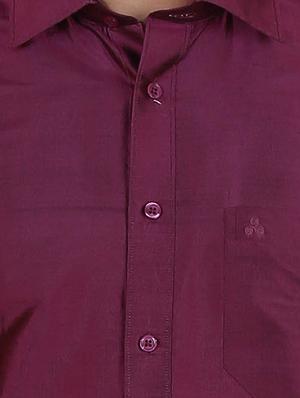 purple pure silk casual shirt - 11268117 - Standard Image - 4