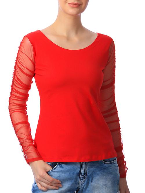 red none regular top - 11269509 - Very Small Image - 1