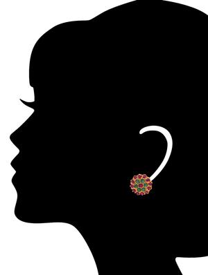 multicolored brass studs earrings - 11275654 - Standard Image - 2