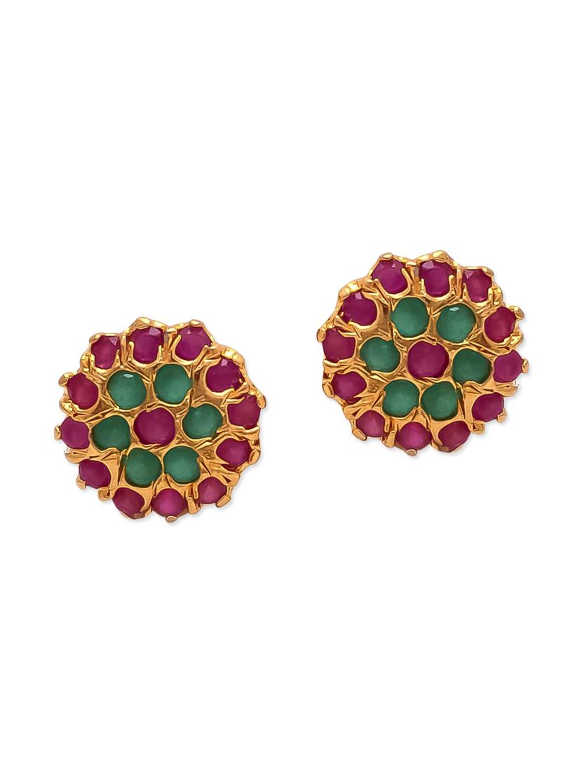 multicolored brass studs earrings - 11275654 - Zoom Image - 1