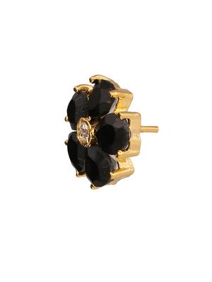 black brass studs earrings - 11275858 - Standard Image - 2