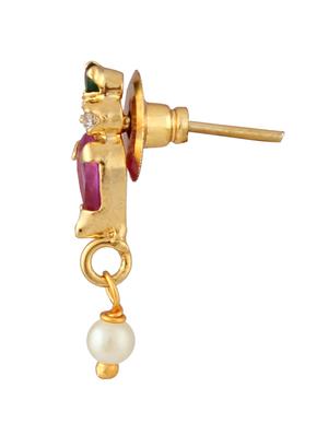 multi colored brass drop earrings - 11275869 - Standard Image - 2