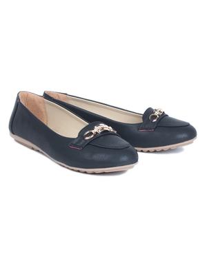 black leatherette ballerina - 11279374 - Standard Image - 4