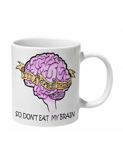 mooch wale its a zombie thing so dont eat my brain ceramic mug - 11280533 - Standard Image - 1