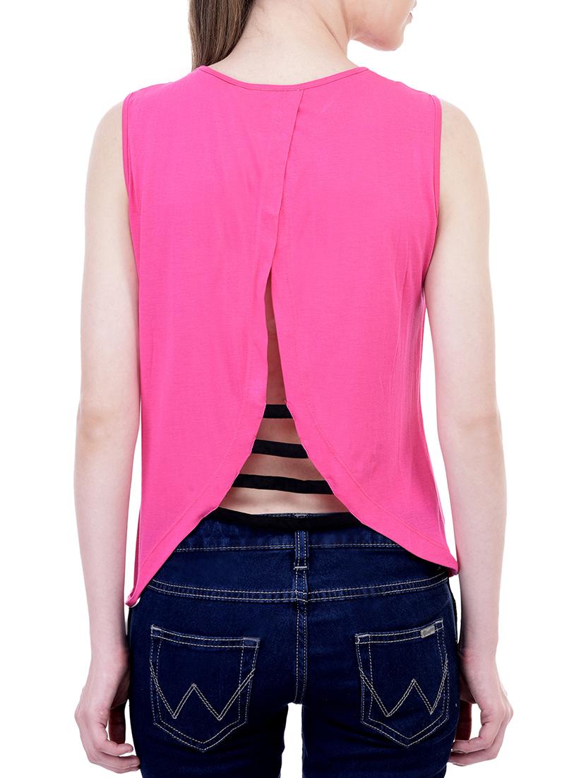 pink color, cotton top - 11282015 - Zoom Image - 3