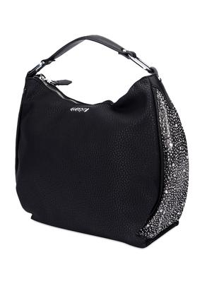 embellished side solid beige faux leather handbag - 1128444 - Standard Image - 5