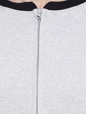 grey cotton zipper sweatshirts - 11284515 - Standard Image - 4