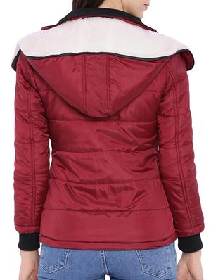 solid maroon cotton jacket - 11284644 - Standard Image - 3