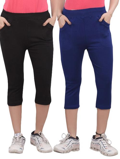 set of 2 multi colored cotton capri - 11293098 - Standard Image - 1