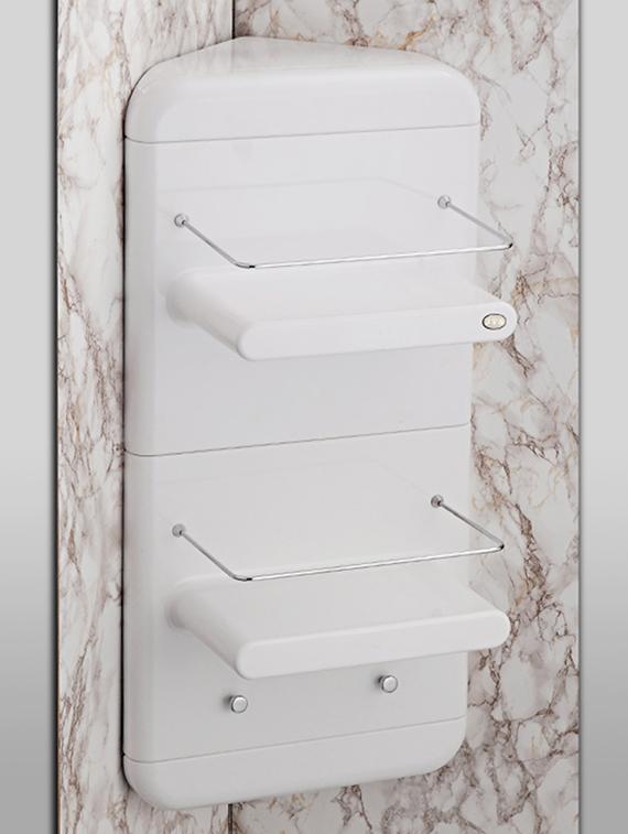 White ABS plastic bathmate corner unit - 1129600 - Zoom Image - 1