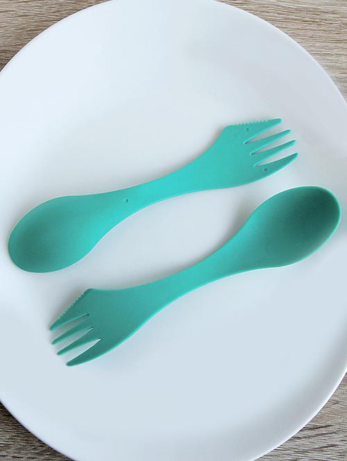 blue plastic set of 6 spork - 1129709 - Standard Image - 1