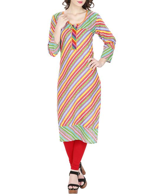 red cotton kurta - 11298692 - Standard Image - 1
