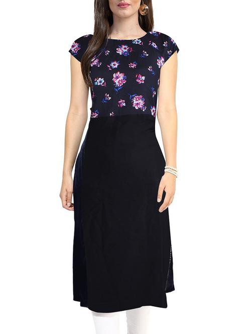 floral printed straight kurta - 11300632 - Very Small Image - 1
