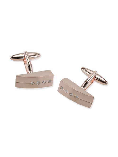 rose gold metal alloy cuff links - 11301112 - Standard Image - 1