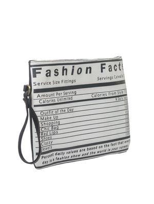 white polyester clutch - 11303611 - Standard Image - 5