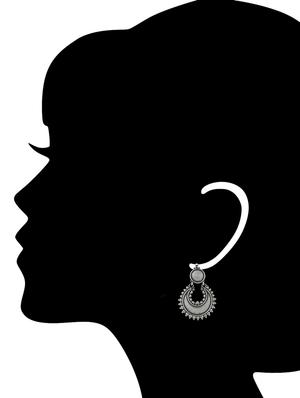 silver chandballi earring - 11319617 - Standard Image - 2