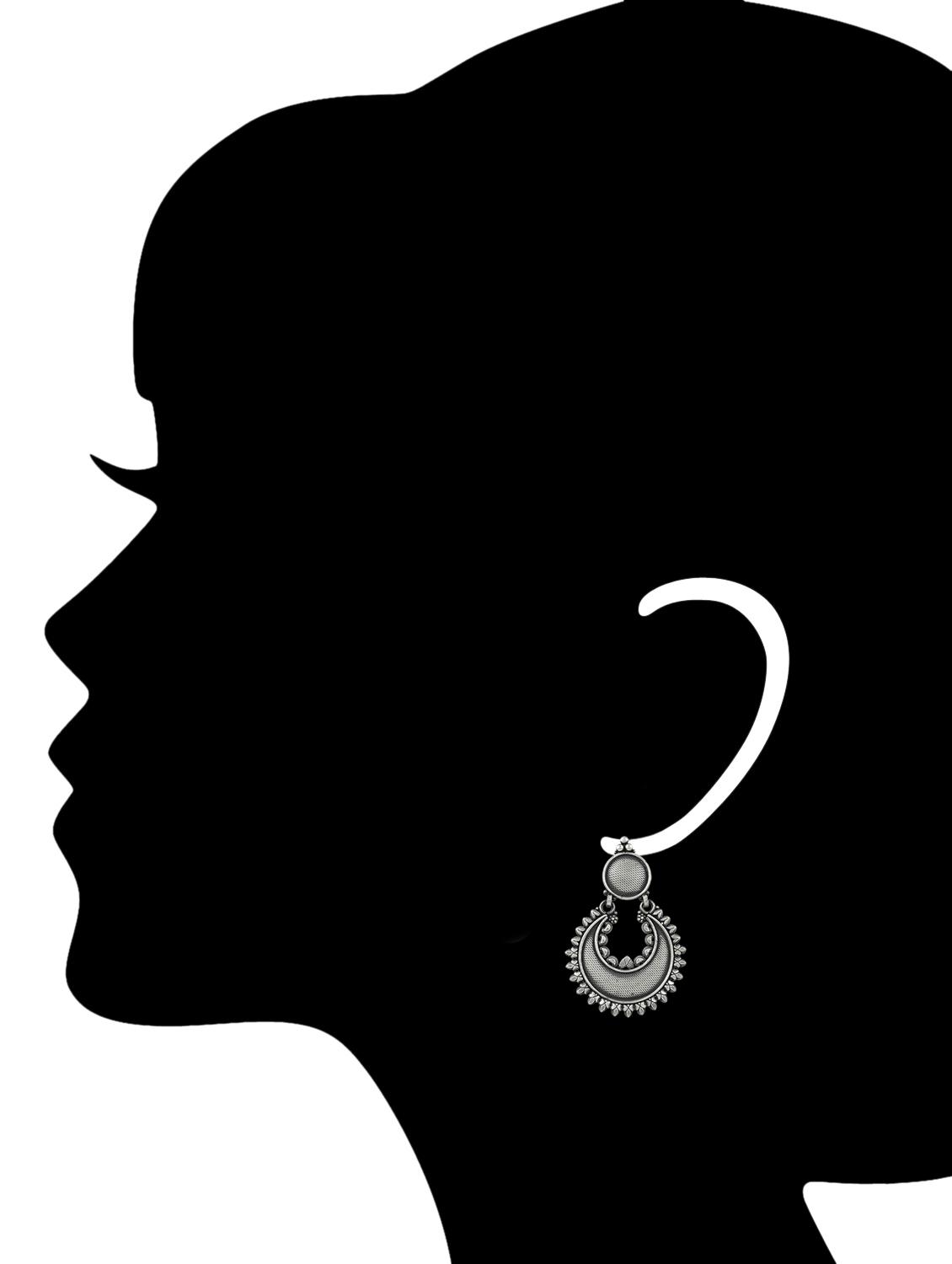 silver chandballi earring - 11319617 - Zoom Image - 2