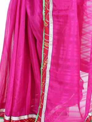 pink silk saree with blouse - 11323151 - Standard Image - 3
